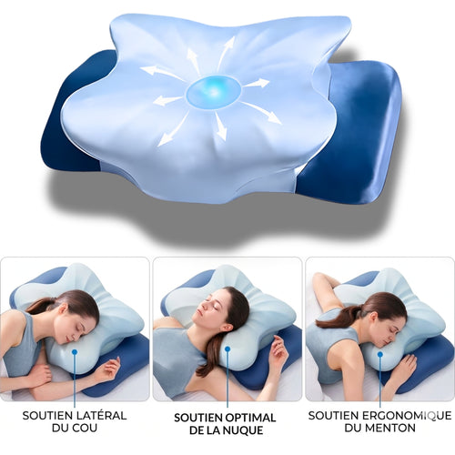 CerviNuit™ Pro - l'oreiller Cervical Ergonomique Papillon Haute Précision