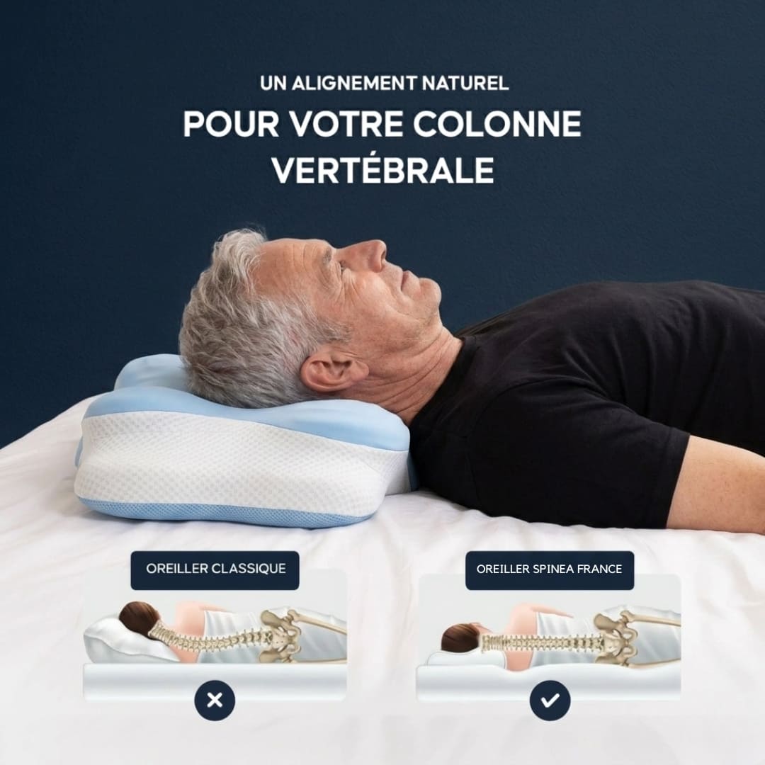 CerviNuit™ Air - L'oreiller Cervical Ergonomique Papillon à Ventilation Active