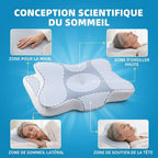 CerviNuit™ 2.0 - L'oreiller Cervical Ergonomique Papillon Nuit Apaisée