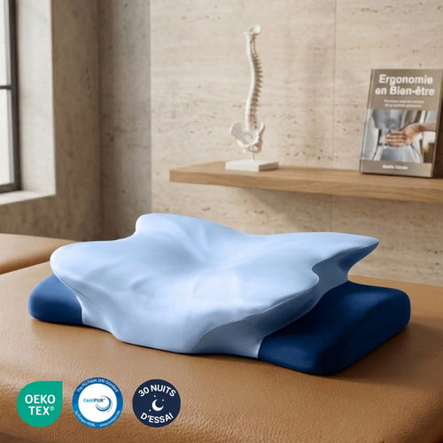Oreiller cervical papillon ergonomique cervinuit pro