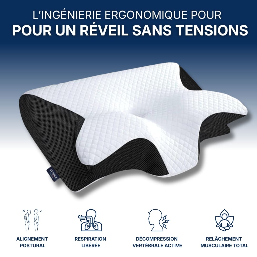 CerviNuit™ - L'Oreiller Ergonomique Papillon à Mémoire de Forme